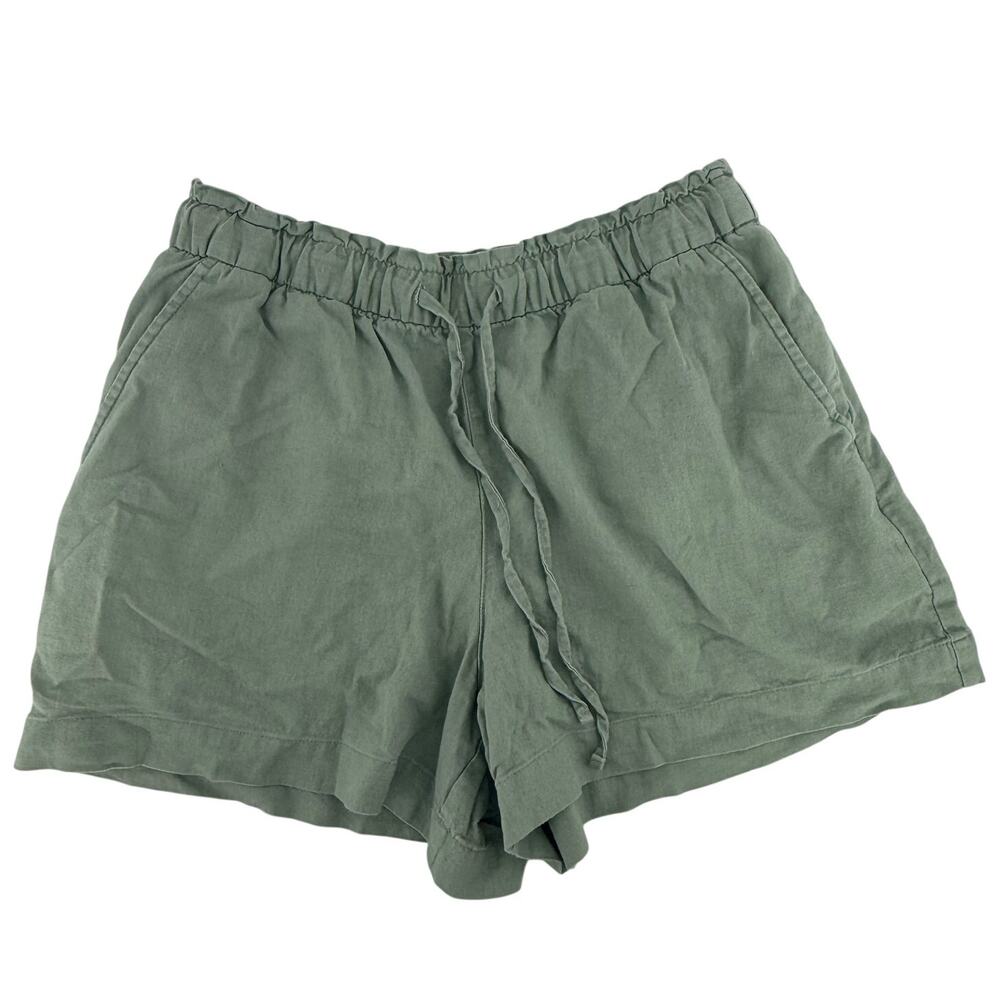 Gap Sage Green Linen Blend Pull On Shorts S